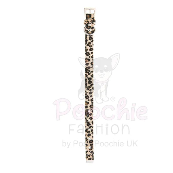 Leopard Print Fabric Dog Collar - Urban - 4
