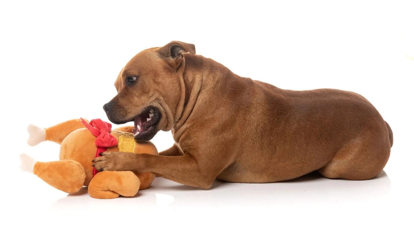 Let's Get Basted Christmas Dog Toy By FuzzYard
