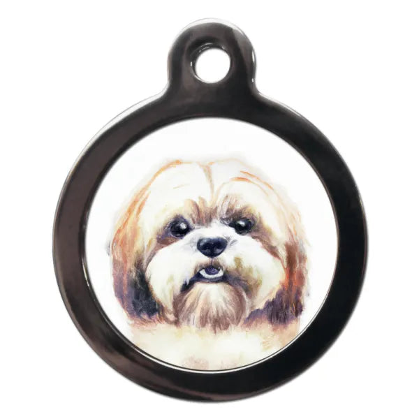 Lhasa Apso Portrait Dog Id Tag Ps Pet Tags 1