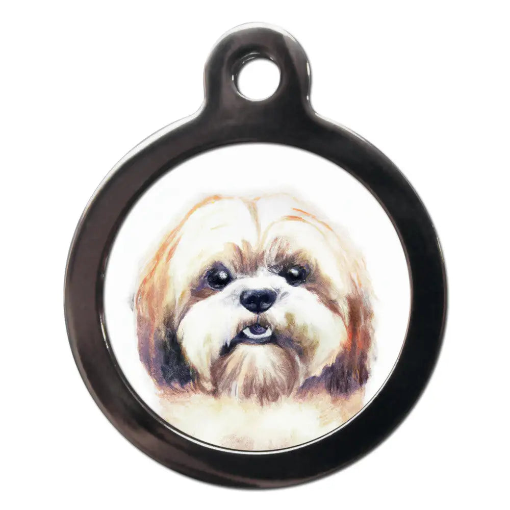 Lhasa Apso Portrait Dog Id Tag - Ps Pet Tags - 1