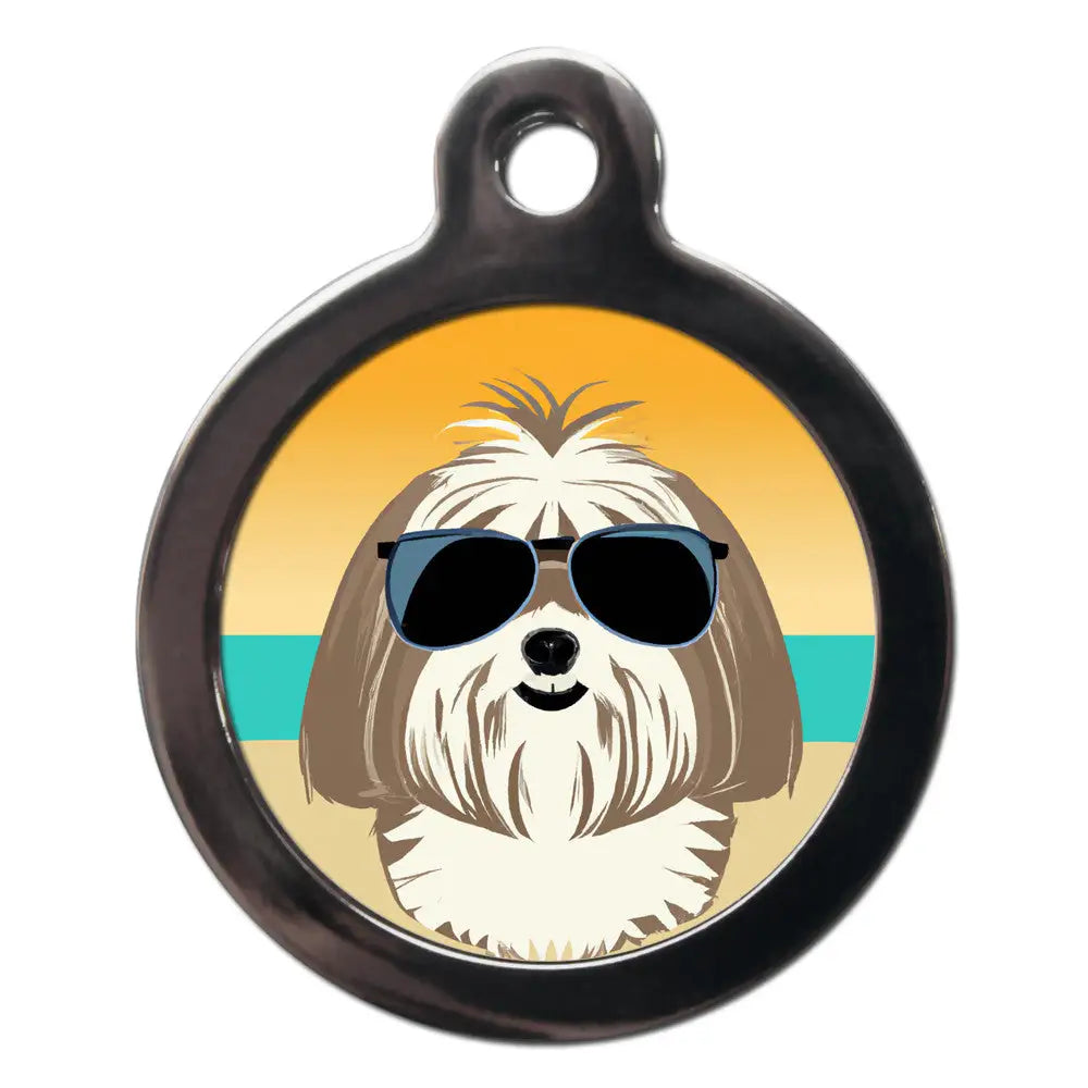 Lhasa Apso Summertime Dog Id Tag - Ps Pet Tags - 1