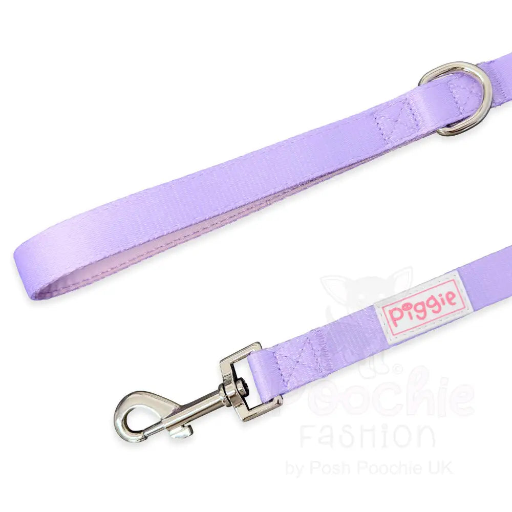 Lilac Dog Lead with Padded Handle - Piggie - 2