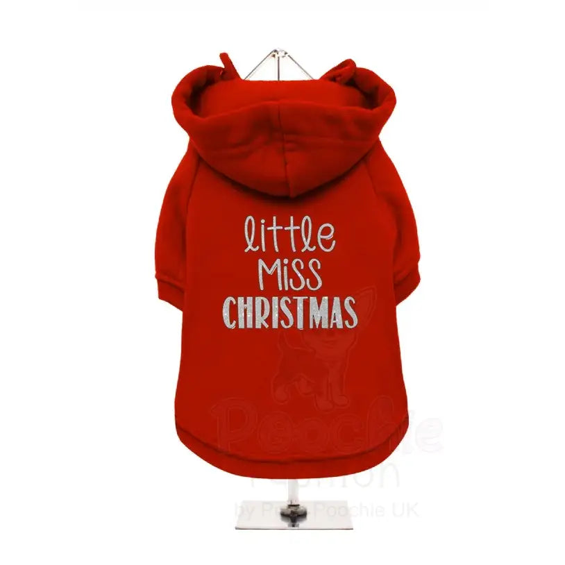 Little Miss Christmas Dog Hoodie Sweatshirt - Poochie Fashion - 2