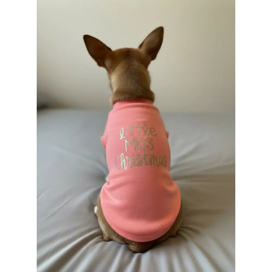 Little Miss Christmas Dog T-shirt - Rich Paw - 2