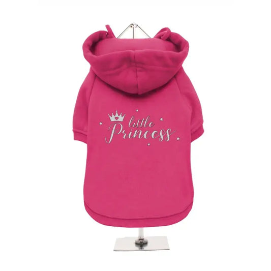 Little Princess Dog Hoodie Sweatshirt - Hot Pink - Poochie Fashion - 1