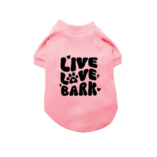 Live Love Bark Dog T-shirt - Poochie Fashion - 2