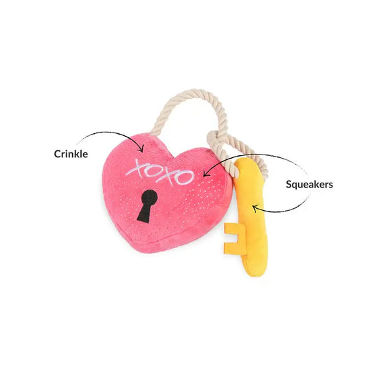 Love you a Lock Valentines Dog Toy by P.l.a.y - P.l.a.y - 2