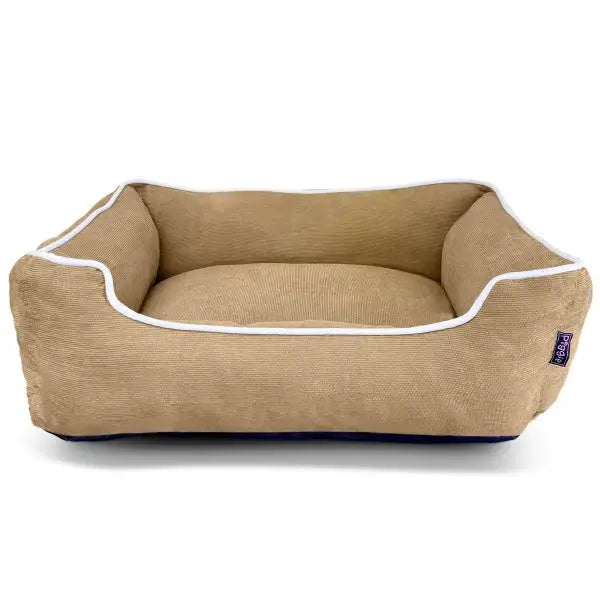 Luxury Beige Corduroy Dog Bed - Piggie - 1