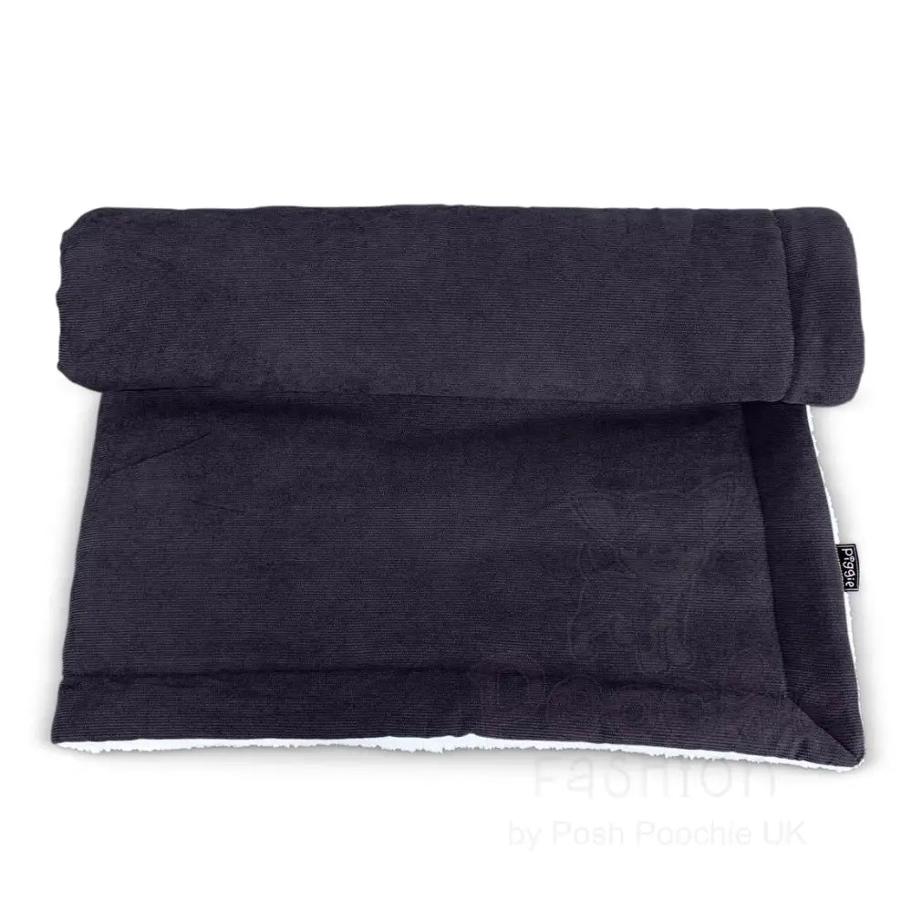 Luxury Black Corduroy Dog Blanket - Piggie - 8