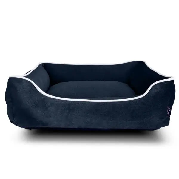 Luxury Black Velvet Dog Bed - Piggie - 1