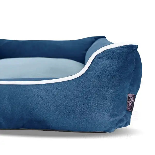 Luxury Blue Velvet Dog Bed - Piggie - 4