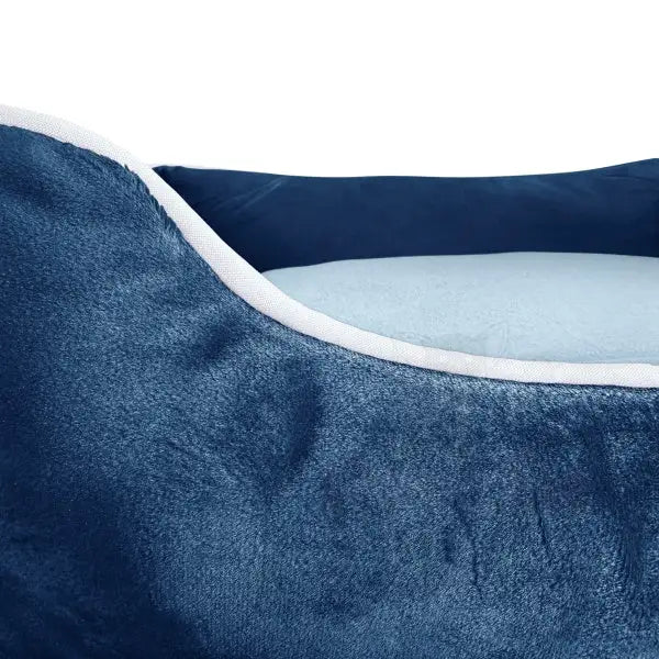 Luxury Blue Velvet Dog Bed - Piggie - 3