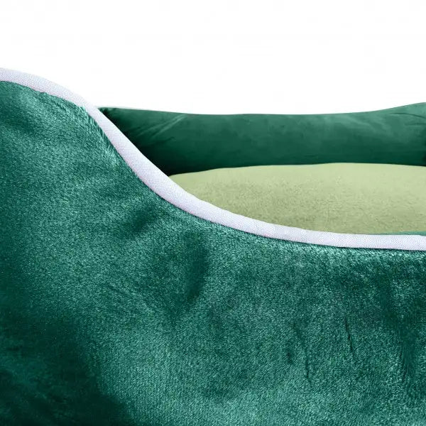 Luxury Emerald Green Velvet Dog Bed - Piggie - 4