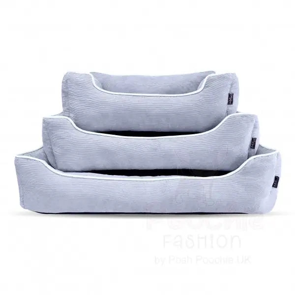 Luxury Grey Corduroy Dog Bed - Piggie - 2
