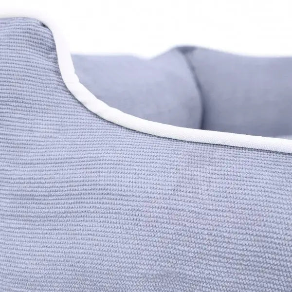 Luxury Grey Corduroy Dog Bed - Piggie - 4