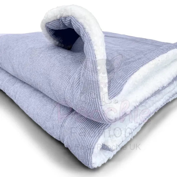 Luxury Grey Corduroy Dog Blanket - Piggie - 6