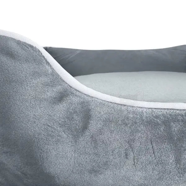 Luxury Grey Velvet Dog Bed - Piggie - 3