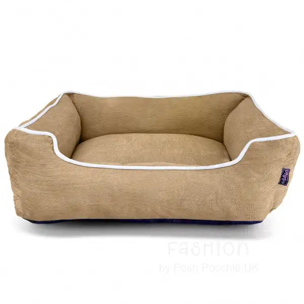 Luxury Personalised Beige Corduroy Dog Bed - Piggie - 6