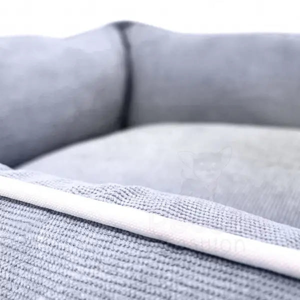 Luxury Personalised Grey Corduroy Dog Bed - Piggie - 5