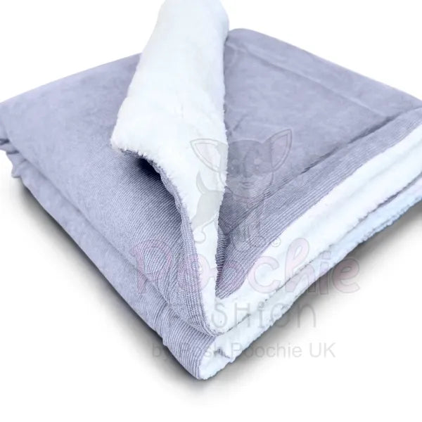 Luxury Personalised Grey Corduroy Dog Blanket - Piggie - 3