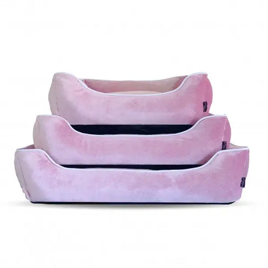 Luxury Pink Velvet Dog Bed - Piggie - 2