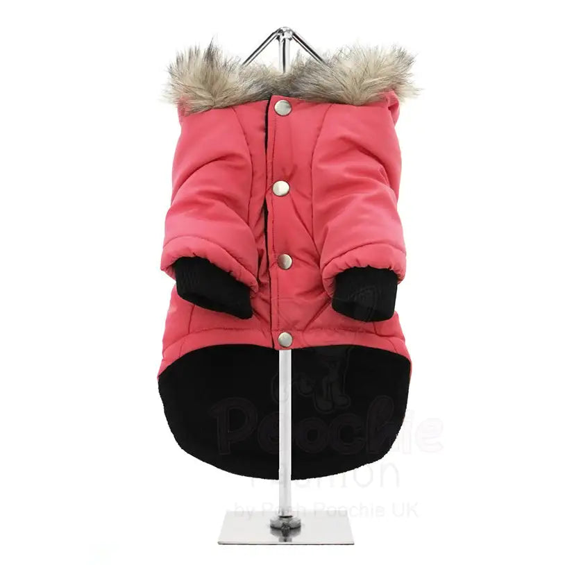 Luxury Salmon Pink Alpine Parka Dog Coat - Posh Pawz - 3