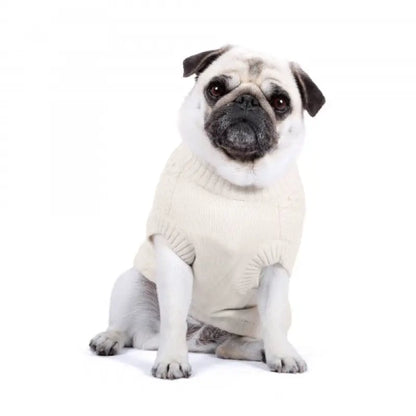 Luxury Supersoft Cable Knit Dog Jumper In Vanilla - Rich Paw - 3