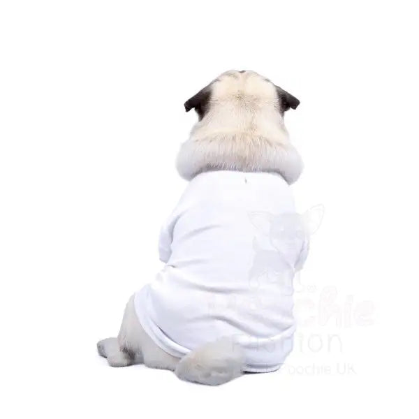 Luxury White Dog T-shirt - Rich Paw - 3