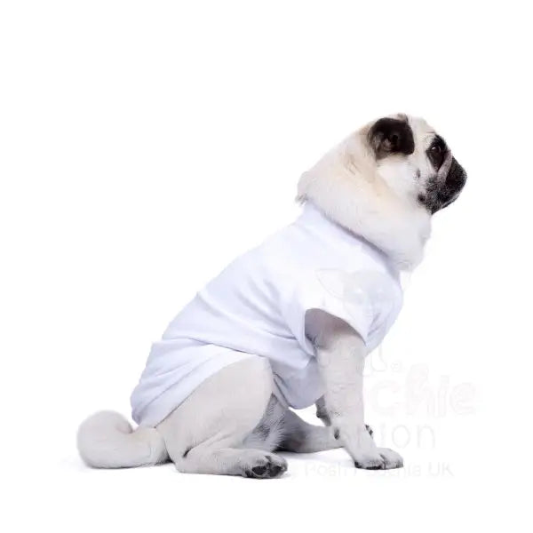 Luxury White Dog T-shirt - Rich Paw - 2