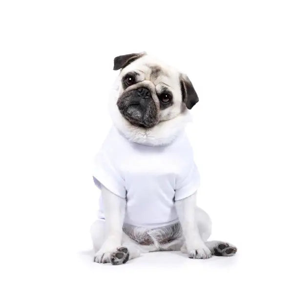 Luxury White Dog T-shirt - Rich Paw - 1