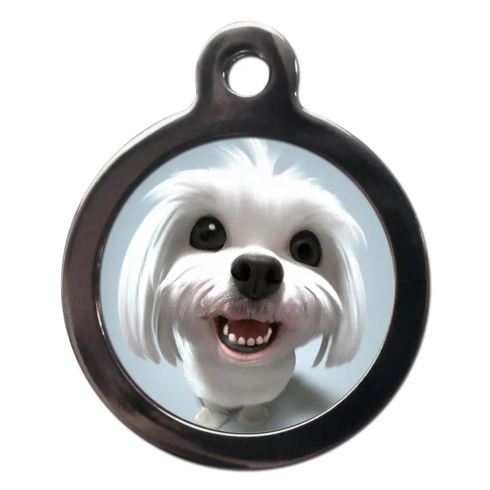 Maltese Fish Eye Lens Dog Id Tag - Ps Pet Tags - 1