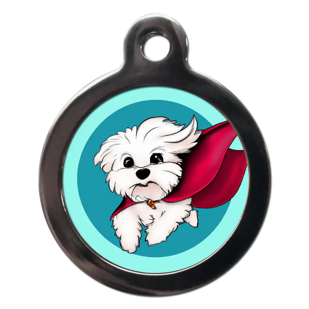 Maltese Superdog Dog Id Tag - Ps Pet Tags - 1