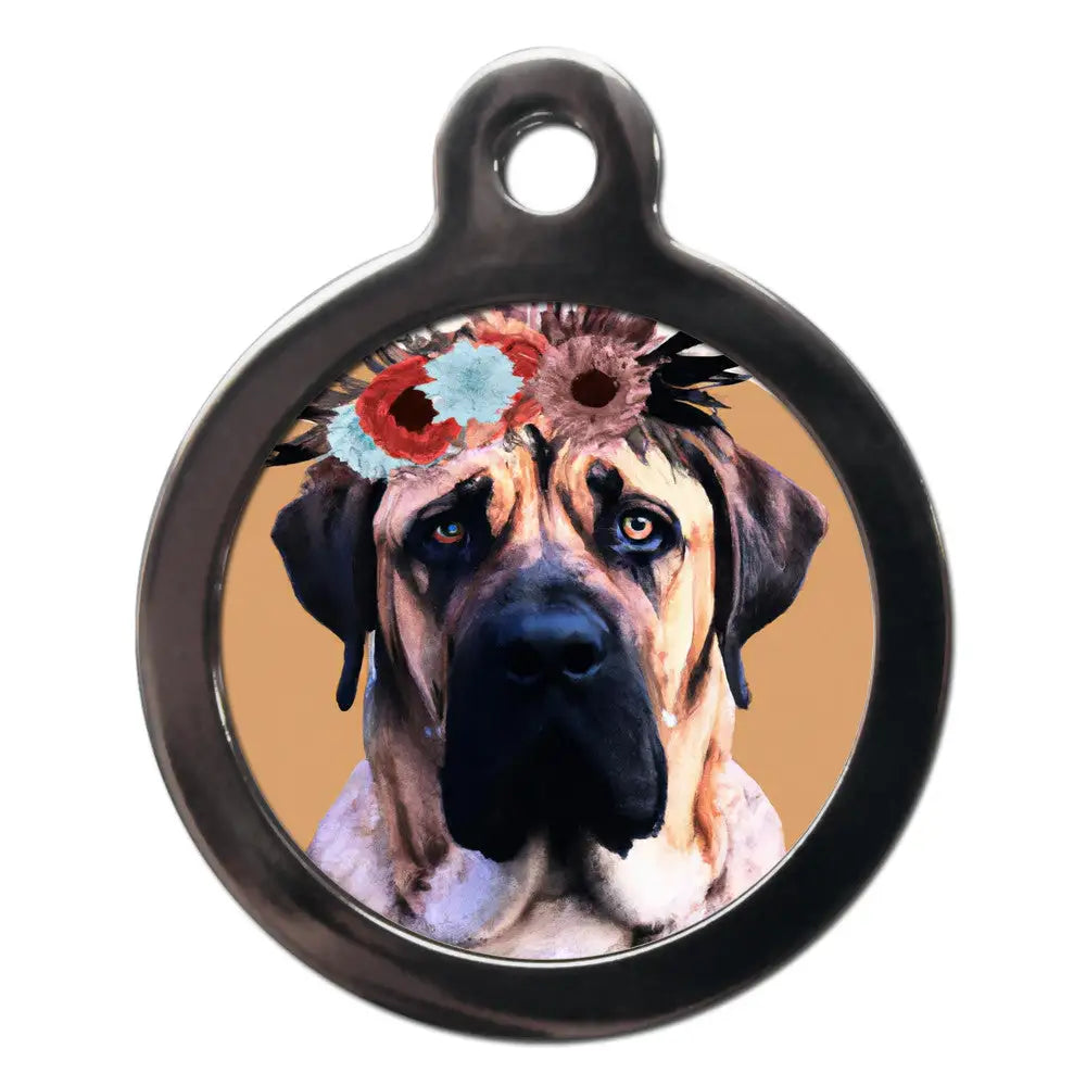 Mastiff Hippy Dog Id Tag - Ps Pet Tags - 1