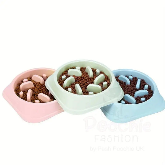 Maze Slow Feeder Dog Bowl in Pink - Posh Pawz - 2