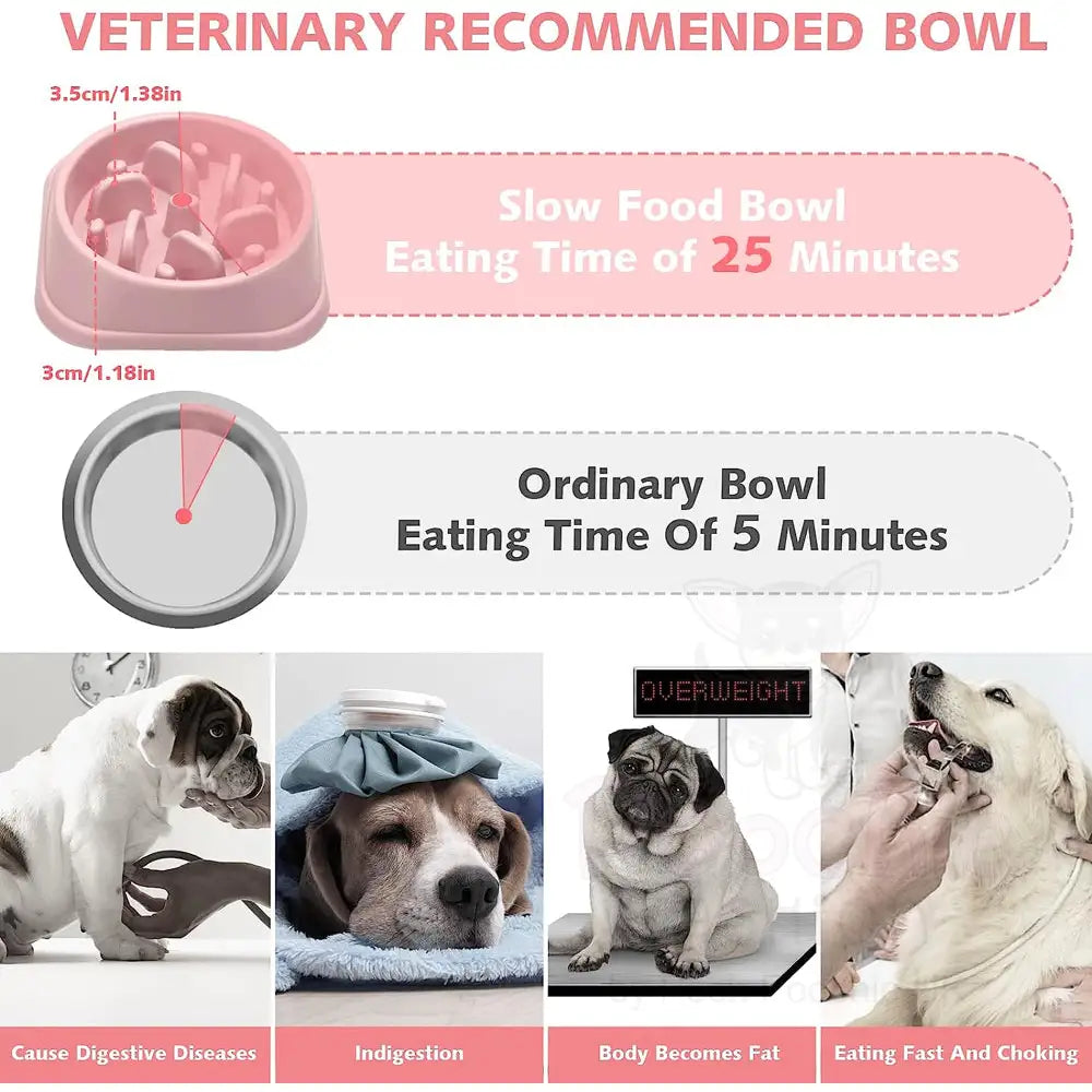 Maze Slow Feeder Dog Bowl in Pink - Posh Pawz - 4