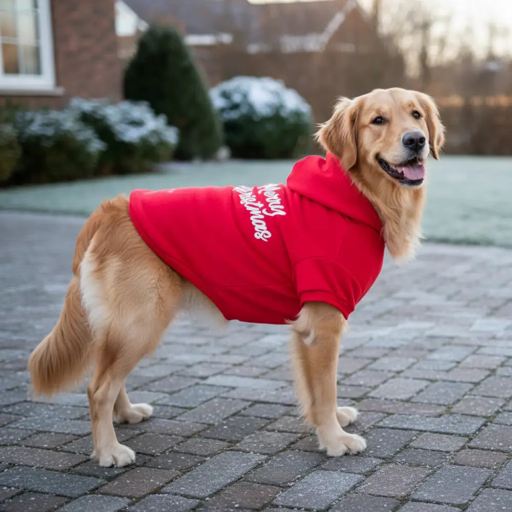 Merry Christmas Dog Hoodie Sweatshirt - Poochie Fashion - 4