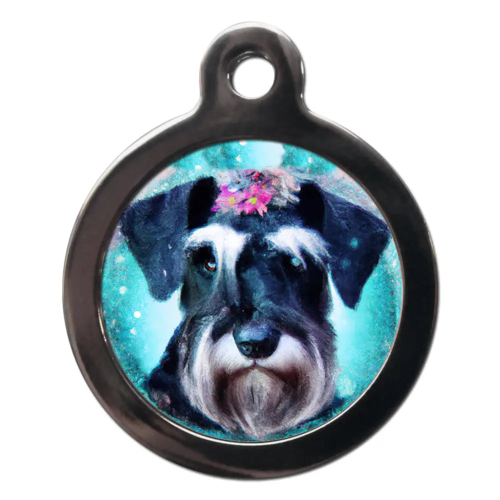 Miniature Schnauzer Hippy Dog Id Tag - Ps Pet Tags - 1