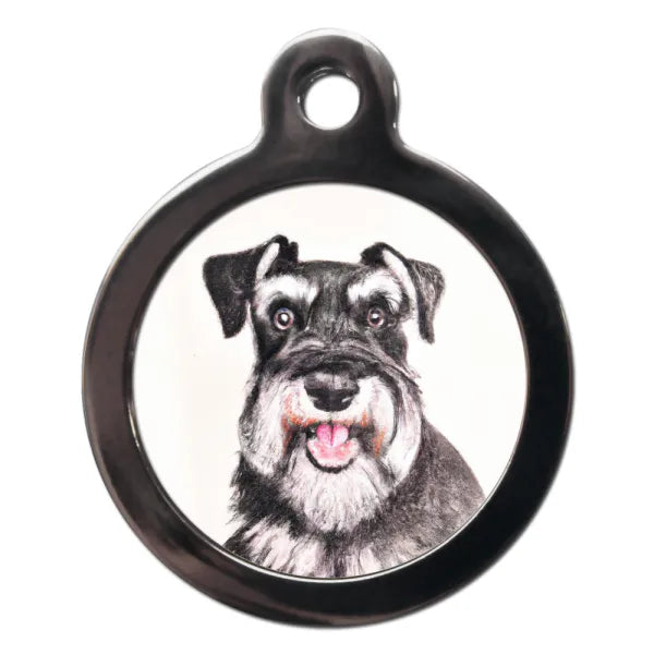 Miniature Schnauzer Portrait Dog Id Tag Ps Pet Tags 1