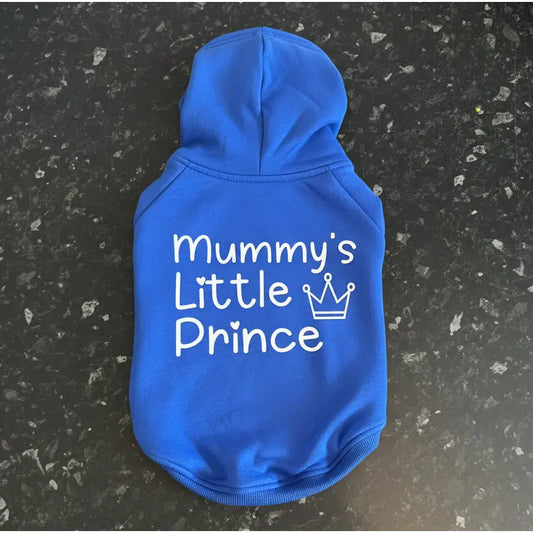 Mummy’s Little Prince Dog Hoodie Sweatshirt - Blue - Rich Paw - 2