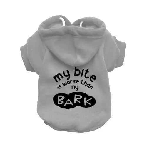 My Bite is Worse than my Bark Dog Hoodie - Poochie Fashion - 4