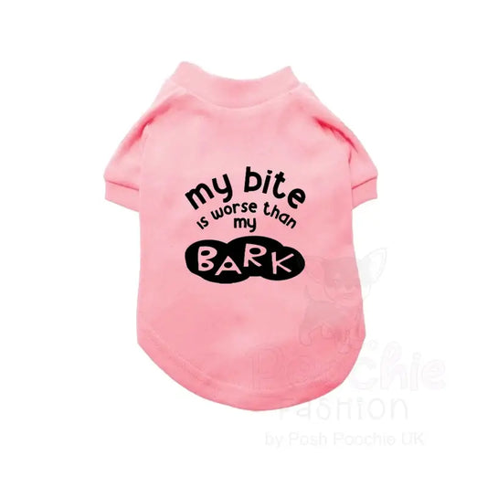 My Bite is Worse than my Bark Dog T-shirt - Poochie Fashion - 2