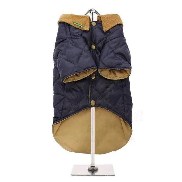 Navy Blue Quilted Town and Country Dog Coat - Urban - 3