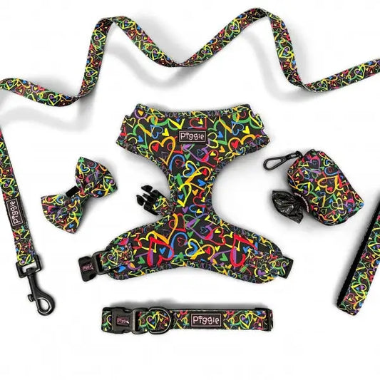 Neon Love Adjustable Neck Dog Harness - Piggie - 2