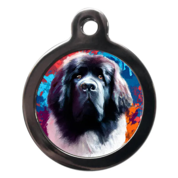 Newfoundland Graffiti Dog Id Tag - Ps Pet Tags - 1