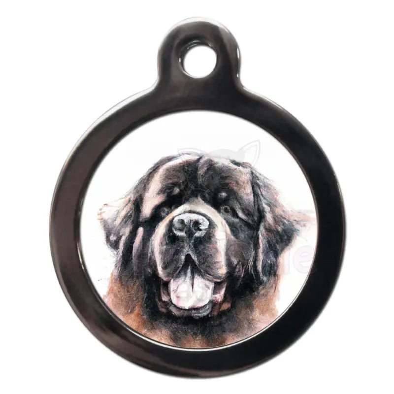 Newfoundland Portrait Dog Id Tag - Ps Pet Tags - 1