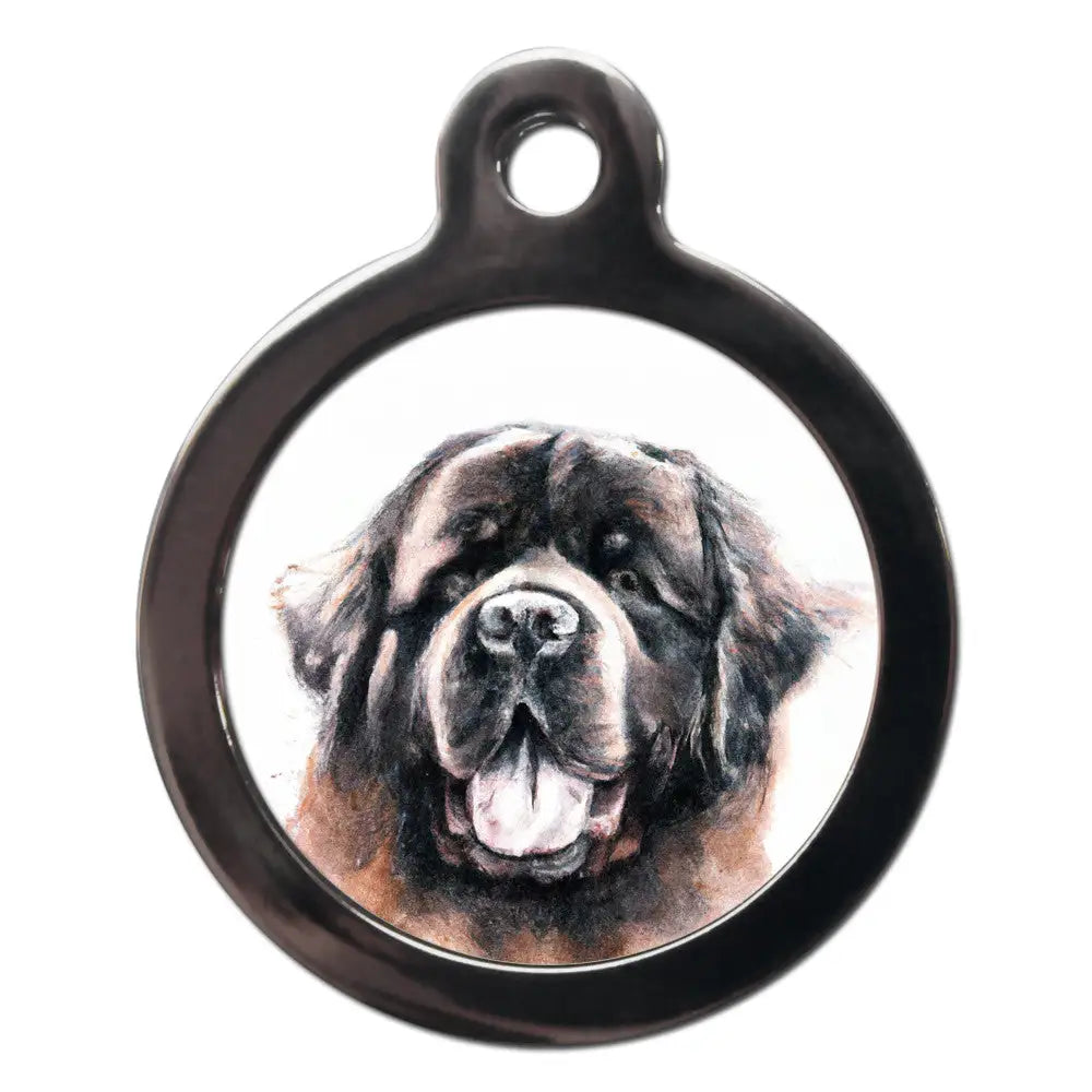 Newfoundland Portrait Dog Id Tag - Ps Pet Tags - 1