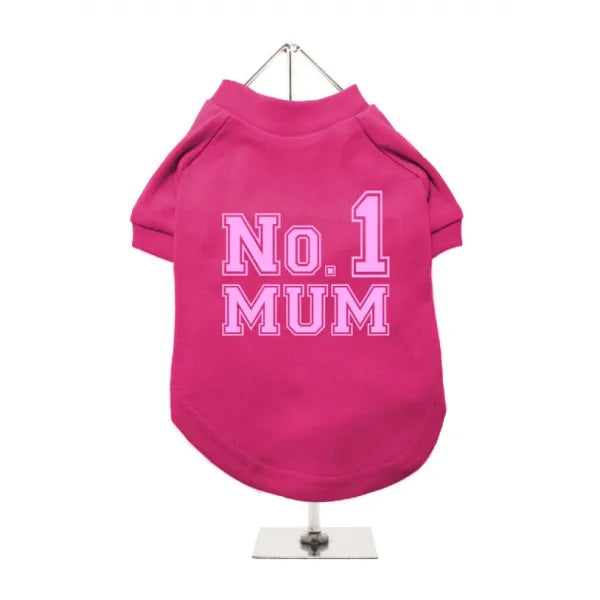 No.1 Mum Dog T-shirt Hot Pink - Mum - 1
