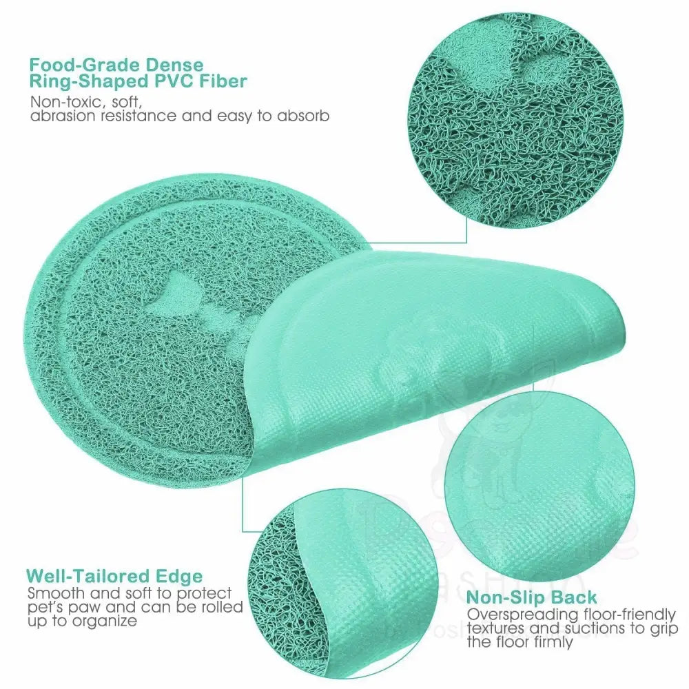 Non Slip Pvc Pet Feeding Mat - Posh Pawz - 12