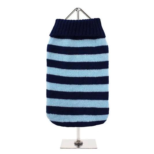 Oxford Blue Striped Dog Jumper - Posh Pawz - 2