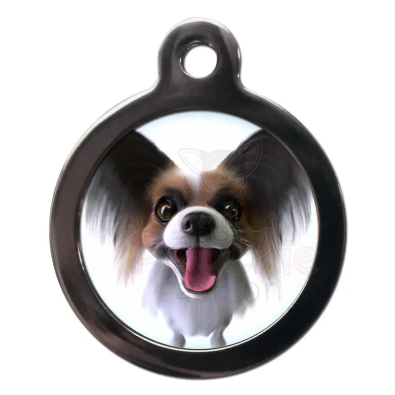 Papillon Fish Eye Lens Dog Id Tag - Ps Pet Tags - 1